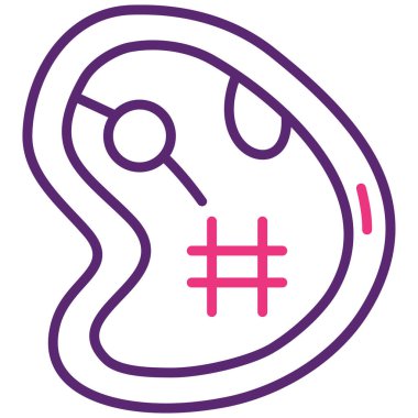 İnsan beyni. Web simgesi vektör illüstrasyonu