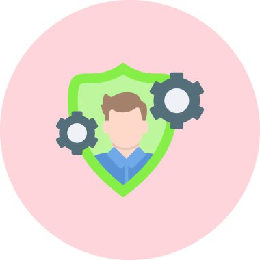 güvenlik düz vektör simgesi