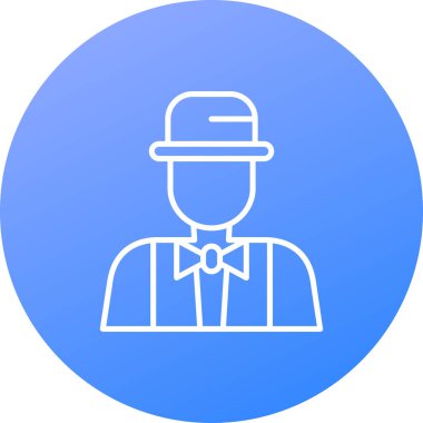 Şapkalı bir adamın vektör çizimi