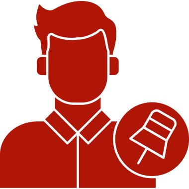 Bir boksör simgesinin vektör çizimi