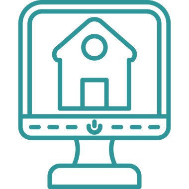 Ev web simge vektör çizim