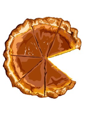 El çizimi cheesecake, lezzetli fırınlanmış turta beyaz arka planda izole edilmiş reçel, üst manzara