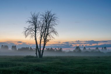 Gölün üzerinde güzel bir gün batımı