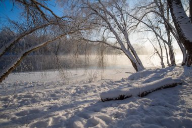 Sabahları kış manzarası