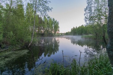 Yazın göl ve orman. Akşamları nehir..