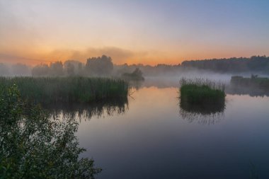 # Nehrin üzerinde sabah sisi #.