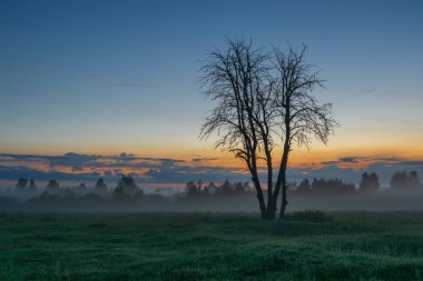 Gölün üzerinde güzel bir gün batımı