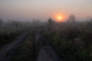 Sabah güneş doğuyor.