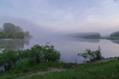 Nehrin kıyısında sis.