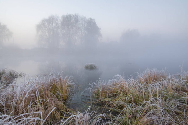 утренний туман на реке