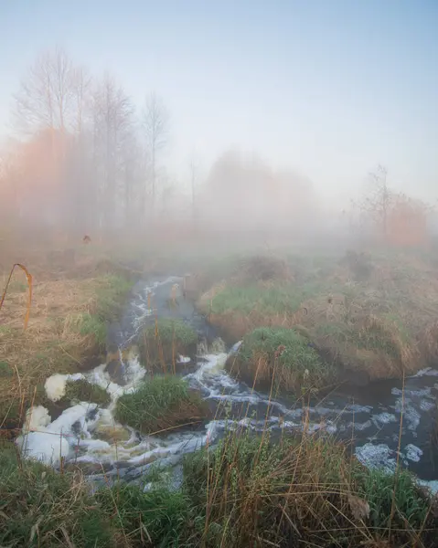 Nehirde sonbahar sabahı