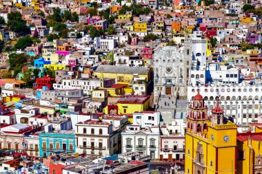 Şehrin Renkli Panoraması - Guanajuato, Meksika 