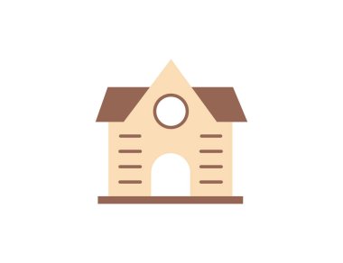 Moda okulu simgesi vektör illüstrasyonu