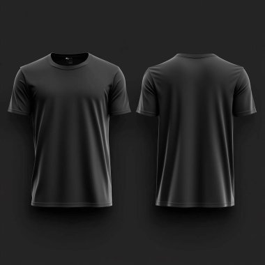 blank t - shirt template isolated on black background