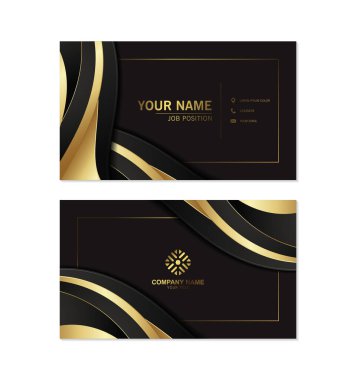 Lüks koyu renkli soyut kartvizit tasarımı