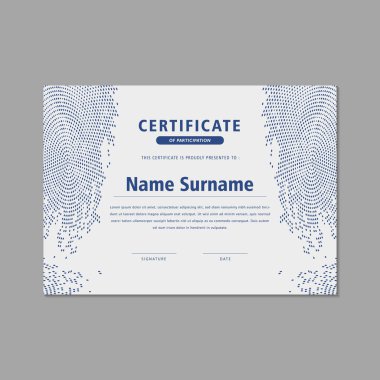 Düz soyut nokta ödül sertifikası