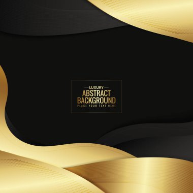 Lüks koyu altın soyut dalga arkaplanı