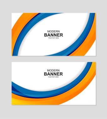 renkli dalga soyut iş afişi koleksiyonu