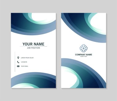 mavi dalga soyut kartvizit