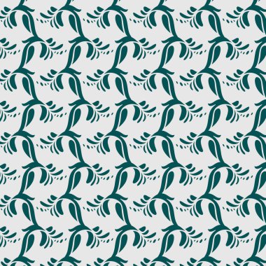 Teal on Gray 'deki çiçek deseni