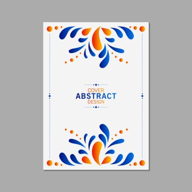 Modern kapak tasarımı dinamik ve renkli soyut bir kompozisyon ile