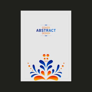 Modern kapak tasarımı dinamik ve renkli soyut bir kompozisyon ile