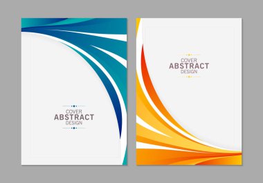 İki modern soyut kapak tasarımı. Broşürler, el ilanları, sunumlar veya diğer tasarım projeleri için ideal
