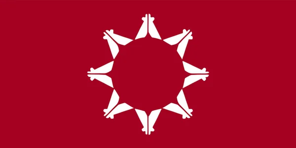 Ilustración Vectorial Bandera Sioux Aislada Ilustración Vectorial India Aislada Símbolo — Vector de stock