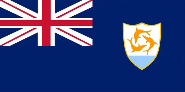 Ανγκουίλα Σημαία Διάνυσμα Απεικόνιση Απομονωμένη Εθνικό Σύμβολο Νησιού Της Καραϊβικής — Διανυσματικό Αρχείο