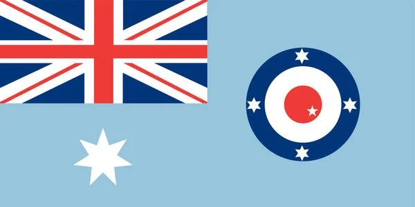 Australian Royal Air Force Flag Vector Illustration Isolated Aviación Australia — Vector de stock