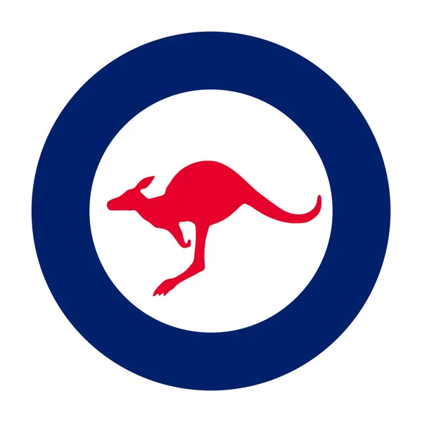 Roundel Australian Air Force Flag Vector Illustration Isolated Australia Aviación — Vector de stock