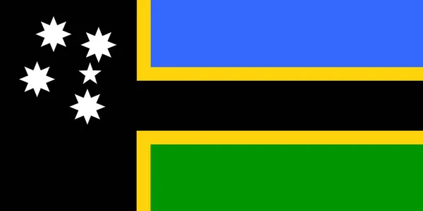 Australian South Sea Islander Flag Vector Illustration Isolated Assi Flag — Stock Vector