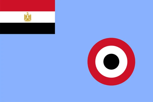 Egipto Ilustración Vectorial Bandera Aérea Aislada Orgulloso Símbolo Militar Egipto — Vector de stock