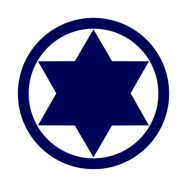 Insignia Redonda Israel Ilustración Vectorial Bandera Aérea Aislada Orgulloso Símbolo — Archivo Imágenes Vectoriales