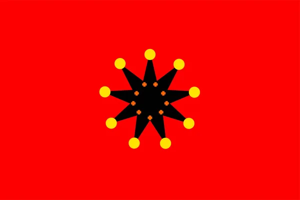 Flaga Republiki Chińskiej Lat 1912 1928 Flaga Wojskowa Narodowy Symbol — Wektor stockowy