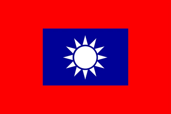 Флаг Китайской Республики Национальный Символ Тайваня Изображающий Вектор Военного Флага — стоковый вектор