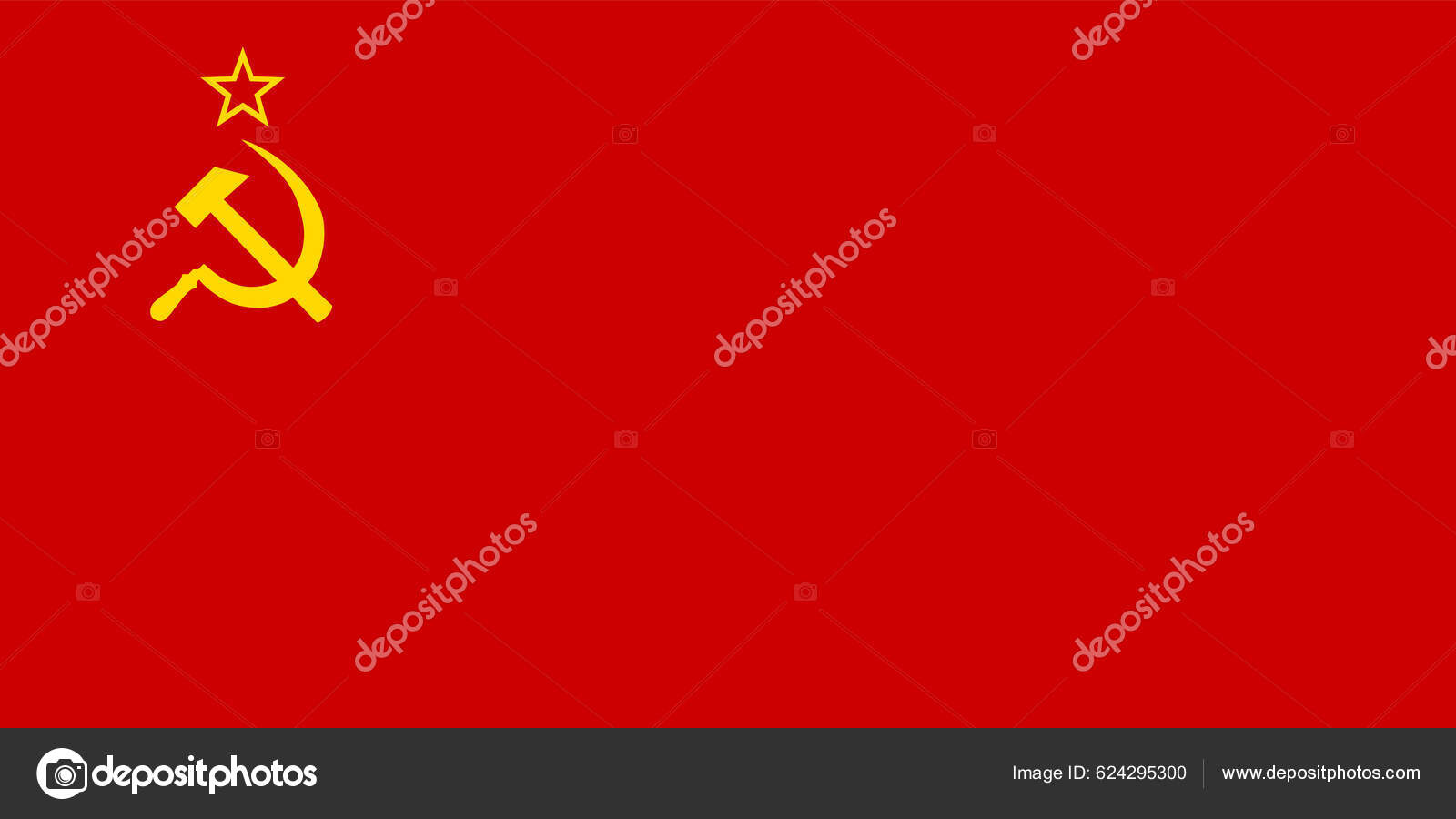 Flagget Til Den Sovjetiske Vektorillustrasjonen Isolert Hammer Sigdsymbol  Kommunistisk Våpenskjold stockvektor © Dovla982 #624295300, image size:1600x900