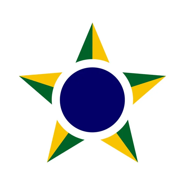 Insignia Redondel Brasil Ilustración Vectorial Bandera Aérea Aislada Orgulloso Símbolo — Vector de stock