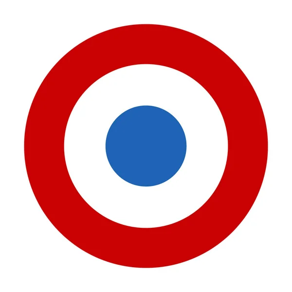 Märke Roundel Franska Flygvapnet Flagga Vektor Illustration Isolerad Stolt Militär — Stock vektor