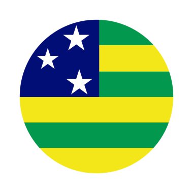 Banner State flag of Sergipe vector illustration isolated on white background. Brazil state national symbol. Patriotic emblem Sergipe circle flag.