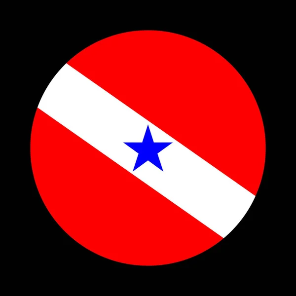 Insignia Círculo Para Bandera Vector Ilustración Aislada Sobre Fondo Negro — Archivo Imágenes Vectoriales
