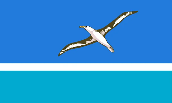 Midway Flag Vector Illustration Isolated Usa Territory Islands Seagull Bird — Stock Vector