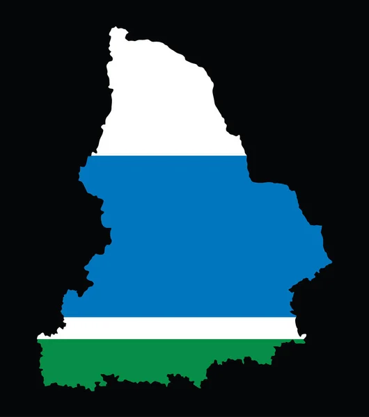 Swerdlowsk Oblast Karte Flagge Vektor Silhouette Illustration Isoliert Auf Schwarzem — Stockvektor