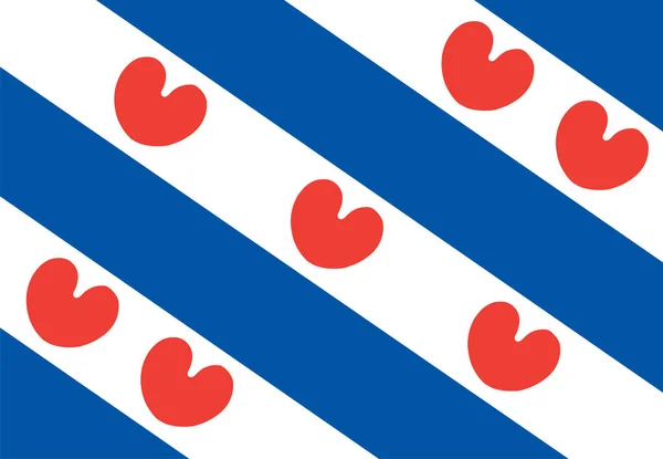 Прапор Фрисленда Frisia Провінція Північному Заході Нідерландів — стоковий вектор