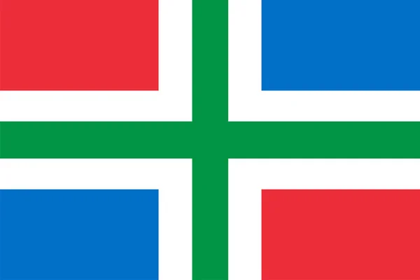 Illustratie Vectorvlag Van Groningen Provincie Nederland — Stockvector