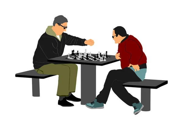 Chess Players. Two Men Play A Chess Stock Photo, Picture and Royalty Free  Image. Image 7563168.