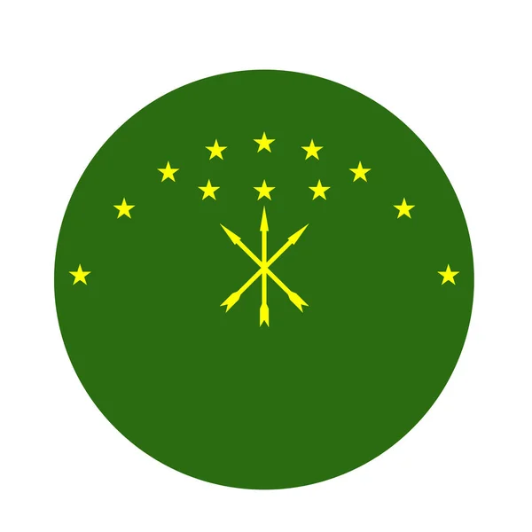 Иллюстрация Векторного Флага Республики Адыгея Изолирована Белом Фоне Символ Области — стоковый вектор