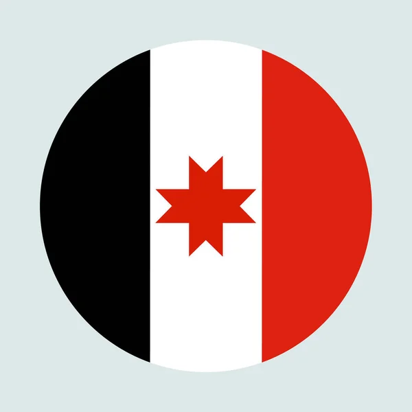 Символический Круг Векторной Иллюстрации Флага Удмуртской Республики Изолирован Белом Фоне — стоковый вектор