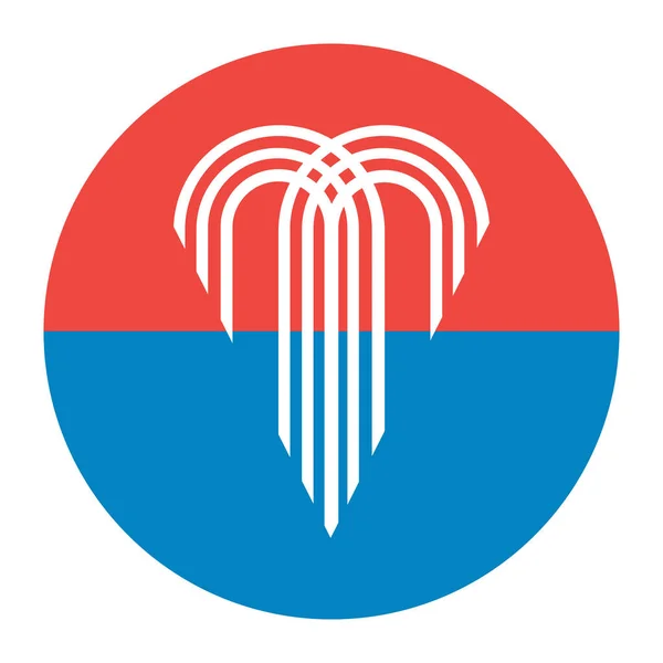 Insigne Cercle Illustration Vectorielle Drapeau Kansas City Isolée Sur Fond — Image vectorielle