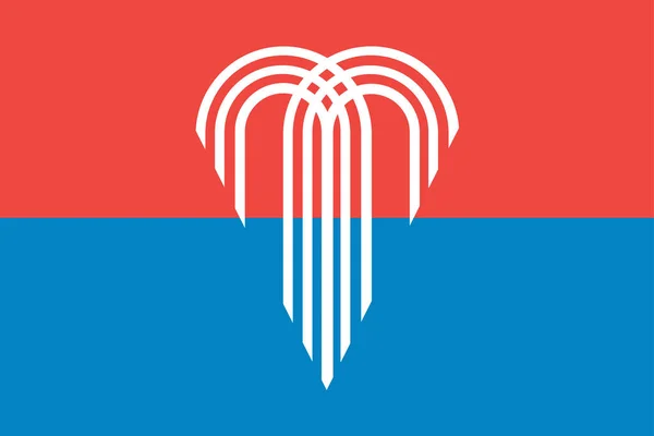 Kansas City Flagga Vektor Illustration Isolerad Huvudstaden Missouri Usa Stadssymbol — Stock vektor